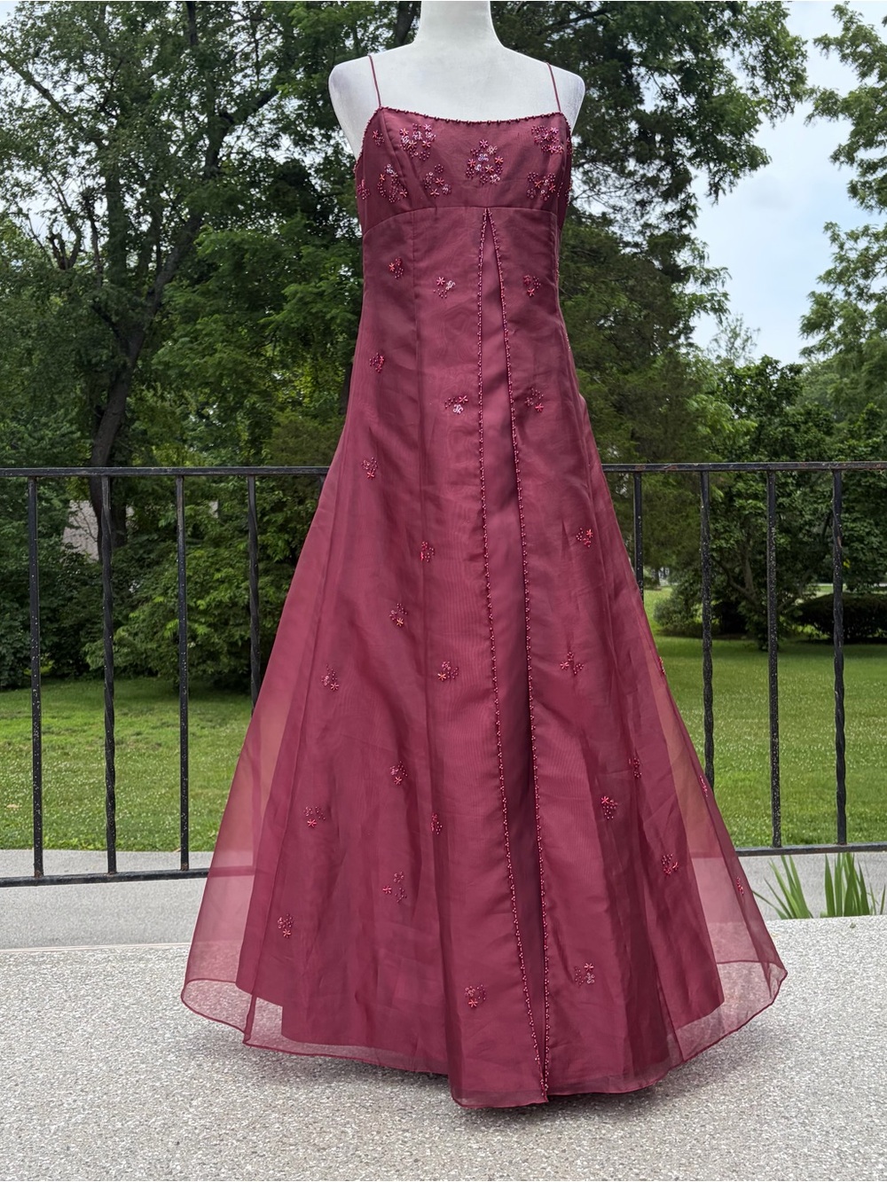 Vintage Y2K Prom Dress Mesh Overlay Princess Fairycore Whimsygoth Goth Size 10
